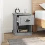 Mesita de noche madera contrachapada gris hormigón 39x39x47,5cm de vidaXL, Mesitas de noche - Ref: Foro24-816136, Precio: 38,...