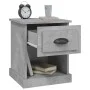 Mesita de noche madera contrachapada gris hormigón 39x39x47,5cm de vidaXL, Mesitas de noche - Ref: Foro24-816136, Precio: 38,...