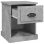 Mesita de noche madera contrachapada gris hormigón 39x39x47,5cm de vidaXL, Mesitas de noche - Ref: Foro24-816136, Precio: 38,...