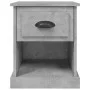 Mesita de noche madera contrachapada gris hormigón 39x39x47,5cm de vidaXL, Mesitas de noche - Ref: Foro24-816136, Precio: 38,...
