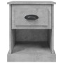 Mesita de noche madera contrachapada gris hormigón 39x39x47,5cm de vidaXL, Mesitas de noche - Ref: Foro24-816136, Precio: 38,...