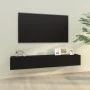 TV wall furniture 2 pcs black plywood 100x30x30 cm by vidaXL, TV Furniture - Ref: Foro24-804545, Price: 94,66 €, Discount: %