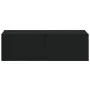 TV wall furniture 2 pcs black plywood 100x30x30 cm by vidaXL, TV Furniture - Ref: Foro24-804545, Price: 94,66 €, Discount: %