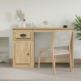 Oak plywood desk with drawer 115x50x75 cm by vidaXL, Desks - Ref: Foro24-816475, Price: 94,34 €, Discount: %