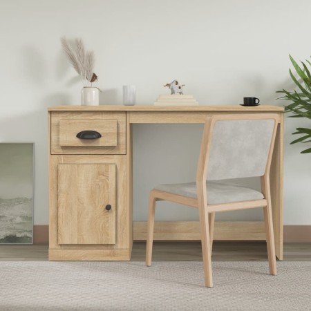 Schreibtisch aus Eichensperrholz mit Schublade 115x50x75 cm von vidaXL, Schreibtische - Ref: Foro24-816475, Preis: 95,89 €, R...