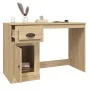 Oak plywood desk with drawer 115x50x75 cm by vidaXL, Desks - Ref: Foro24-816475, Price: 94,04 €, Discount: %