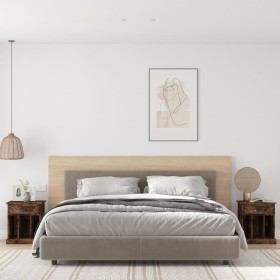 Nachttische 2 Einheiten, Farbe geräucherte Eiche, 43 x 36 x 50 cm von vidaXL, Nachttische - Ref: Foro24-816355, Preis: 64,86 ...