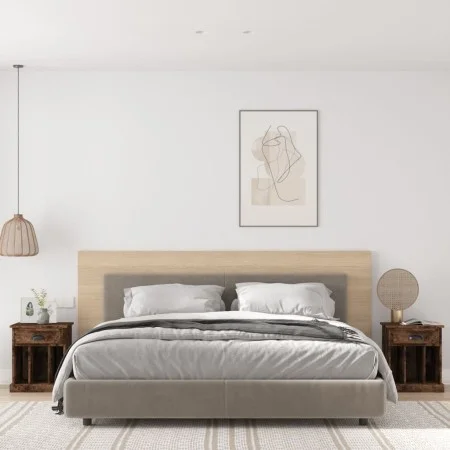 Nightstands 2 units smoked oak color 43x36x50 cm by vidaXL, Nightstands - Ref: Foro24-816355, Price: 57,83 €, Discount: %