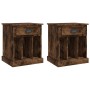 Mesitas de noche 2 unidades color roble ahumado 43x36x50 cm de vidaXL, Mesitas de noche - Ref: Foro24-816355, Precio: 64,78 €