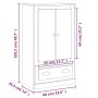 Aparador de madera contrachapada blanco brillo 60x35,5x103,5 cm de vidaXL, Aparadores - Ref: Foro24-816298, Precio: 85,66 €, ...
