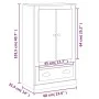 Aparador de madera contrachapada blanco brillo 60x35,5x103,5 cm de vidaXL, Aparadores - Ref: Foro24-816298, Precio: 84,70 €, ...