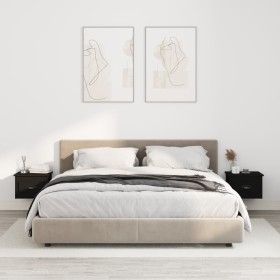 Wall-mounted bedside tables 2 units black 41.5x36x28 cm by vidaXL, Nightstands - Ref: Foro24-816379, Price: 65,03 €, Discount: %