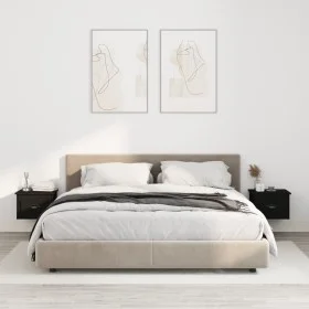Wall-mounted bedside tables 2 units black 41.5x36x28 cm by vidaXL, Nightstands - Ref: Foro24-816379, Price: 64,12 €, Discount: %
