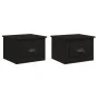 Mesitas de noche de pared 2 uds negra 41,5x36x28 cm de vidaXL, Mesitas de noche - Ref: Foro24-816379, Precio: 64,26 €, Descue...
