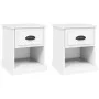 Mesitas de noche 2 uds madera contrachapada blanco 39x39x47,5cm de vidaXL, Mesitas de noche - Ref: Foro24-816129, Precio: 51,...