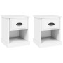Nachttische, 2 Stück, weißes Sperrholz, 39 x 39 x 47,5 cm von vidaXL, Nachttische - Ref: Foro24-816129, Preis: 51,56 €, Rabat...