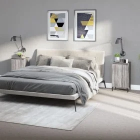 Nachttische 2 Stk. Sperrholz grau 40x35x70 cm von vidaXL, Nachttische - Ref: Foro24-819657, Preis: 58,82 €, Rabatt: %