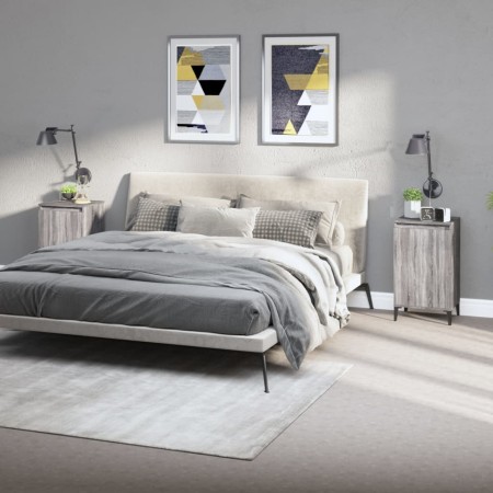 Nachttische 2 Stk. Sperrholz grau 40x35x70 cm von vidaXL, Nachttische - Ref: Foro24-819657, Preis: 59,34 €, Rabatt: %