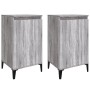 Nachttische 2 Stk. Sperrholz grau 40x35x70 cm von vidaXL, Nachttische - Ref: Foro24-819657, Preis: 59,34 €, Rabatt: %