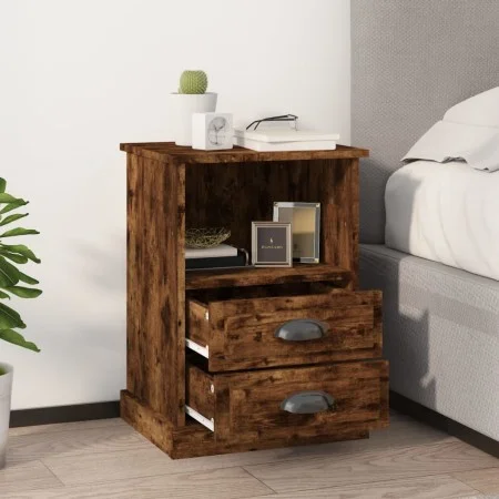 Bedside tables 2 units in smoked oak color 43x36x60 cm by vidaXL, Nightstands - Ref: Foro24-816339, Price: 83,34 €, Discount: %