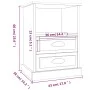 Bedside tables 2 units in smoked oak color 43x36x60 cm by vidaXL, Nightstands - Ref: Foro24-816339, Price: 83,34 €, Discount: %