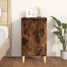 Mesita de noche madera contrachapada roble ahumado 40x35x70 cm de vidaXL, Mesitas de noche - Ref: Foro24-819638, Precio: 42,6...