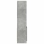Aparador alto madera de ingeniería gris hormigón 92x33x140 cm