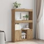 Aparador alto madera de ingeniería roble artesanal 92x33x140 cm
