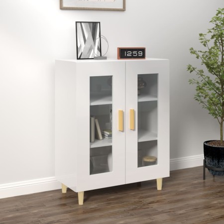 Sideboard aus glänzendem weißem Sperrholz 69,5x34x90 cm von vidaXL, Sideboards - Ref: Foro24-812120, Preis: 84,63 €, Rabatt: %