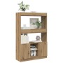 Aparador alto madera de ingeniería roble artesanal 92x33x140 cm
