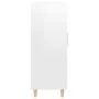 Aparador de madera contrachapada blanco brillante 69,5x34x90 cm de vidaXL, Aparadores - Ref: Foro24-812120, Precio: 83,44 €, ...