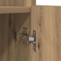 Aparador alto madera de ingeniería roble artesanal 92x33x140 cm