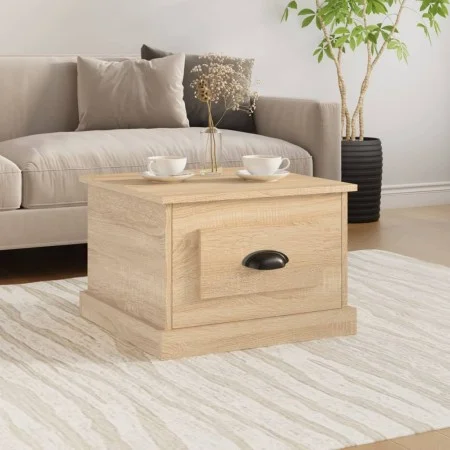 Mesa de centro madera contrachapada roble Sonoma 50x50x35 cm de vidaXL, Mesas de centro - Ref: Foro24-816251, Precio: 51,22 €...