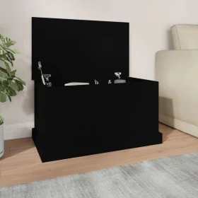Black plywood storage trunk 70x40x38 cm by vidaXL, Storage trunks - Ref: Foro24-816505, Price: 57,51 €, Discount: %