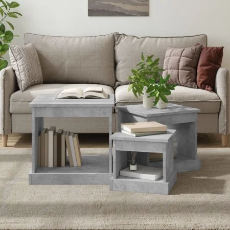 Coffee tables 3 units concrete gray engineered wood by vidaXL, Coffee table - Ref: Foro24-816492, Price: 68,40 €, Discount: %