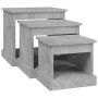Couchtische 3 Einheiten betongraues Holzwerkstoff von vidaXL, Couchtisch - Ref: Foro24-816492, Preis: 68,40 €, Rabatt: %