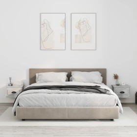 Wall-mounted bedside table 2 units in concrete gray color 41.5x36x28cm by vidaXL, Nightstands - Ref: Foro24-816385, Price: 54...