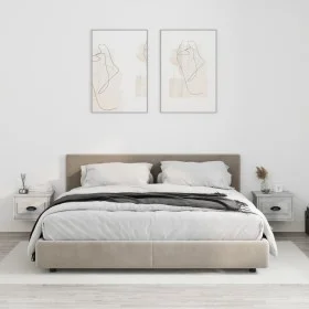 Wall-mounted bedside table 2 units in concrete gray color 41.5x36x28cm by vidaXL, Nightstands - Ref: Foro24-816385, Price: 53...