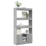 Aparador alto madera de ingeniería gris Sonoma 92x33x180 cm