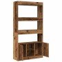 Aparador alto madera ingeniería madera envejecida 92x33x180 cm