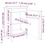 Nachttisch aus geräuchertem Eichensperrholz, 40 x 35 x 70 cm von vidaXL, Nachttische - Ref: Foro24-819654, Preis: 44,19 €, Ra...