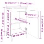 Nachttisch aus geräuchertem Eichensperrholz, 40 x 35 x 70 cm von vidaXL, Nachttische - Ref: Foro24-819654, Preis: 44,71 €, Ra...