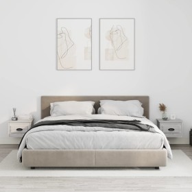 Wand-Nachttische 2 Stück Sonoma graue Farbe 41,5x36x28 cm von vidaXL, Nachttische - Ref: Foro24-816389, Preis: 55,76 €, Rabat...