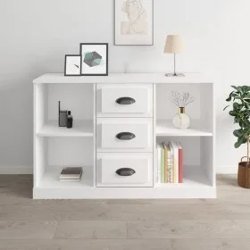 Aparador de madera contrachapada blanco 104,5x35,5x67,5 cm de vidaXL, Aparadores - Ref: Foro24-816232, Precio: 80,38 €, Descu...