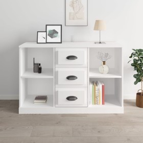 Weißes Sperrholz-Sideboard 104,5 x 35,5 x 67,5 cm von vidaXL, Sideboards - Ref: Foro24-816232, Preis: 81,31 €, Rabatt: %