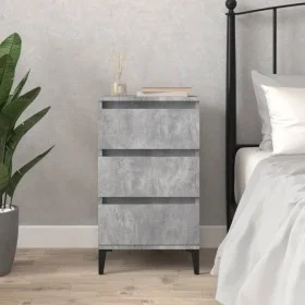 Concrete gray plywood bedside table 40x35x70 cm by vidaXL, Nightstands - Ref: Foro24-819672, Price: 58,07 €, Discount: %