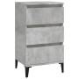Mesita de noche madera contrachapada gris hormigón 40x35x70 cm de vidaXL, Mesitas de noche - Ref: Foro24-819672, Precio: 59,2...