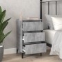 Mesita de noche madera contrachapada gris hormigón 40x35x70 cm de vidaXL, Mesitas de noche - Ref: Foro24-819672, Precio: 59,2...