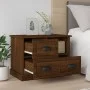 Mesita de noche marrón roble 60x39x45 cm de vidaXL, Mesitas de noche - Ref: Foro24-816367, Precio: 58,19 €, Descuento: %