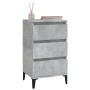 Mesita de noche madera contrachapada gris hormigón 40x35x70 cm de vidaXL, Mesitas de noche - Ref: Foro24-819672, Precio: 59,2...